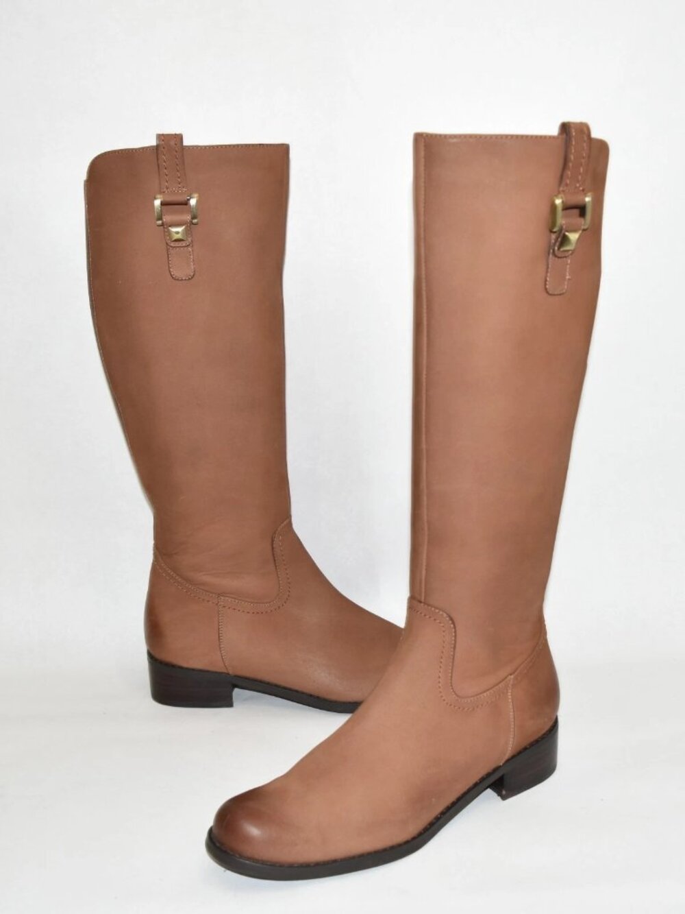 Blondo 'Velvet' Waterproof Riding Boot Cognac Nubuck Leather B5125 Size 10